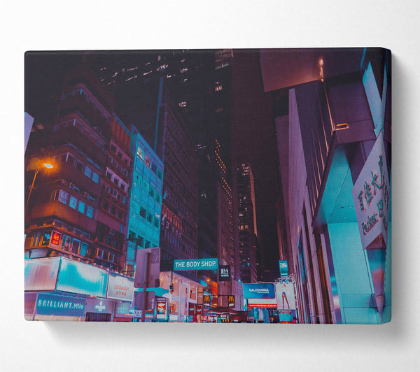  A Canvas Print of Neon City Nights Canvas Print