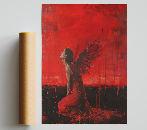 Red Angel Split Poster