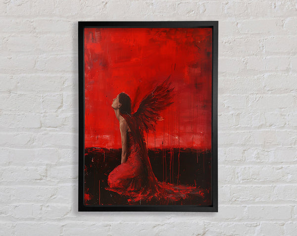 Red Angel Split Framed Print