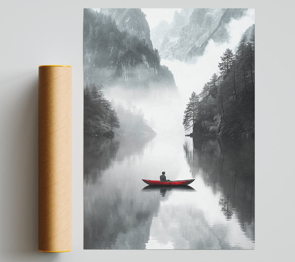 Red Boat Mist Print