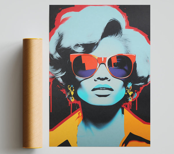 Red Glasses Pop Art Print