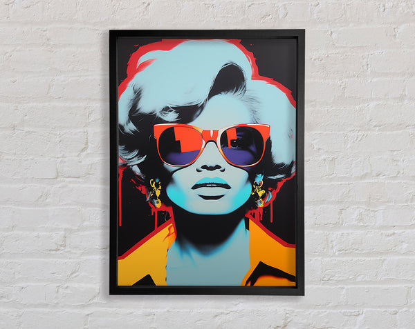 Red Glasses Pop Art Framed Print