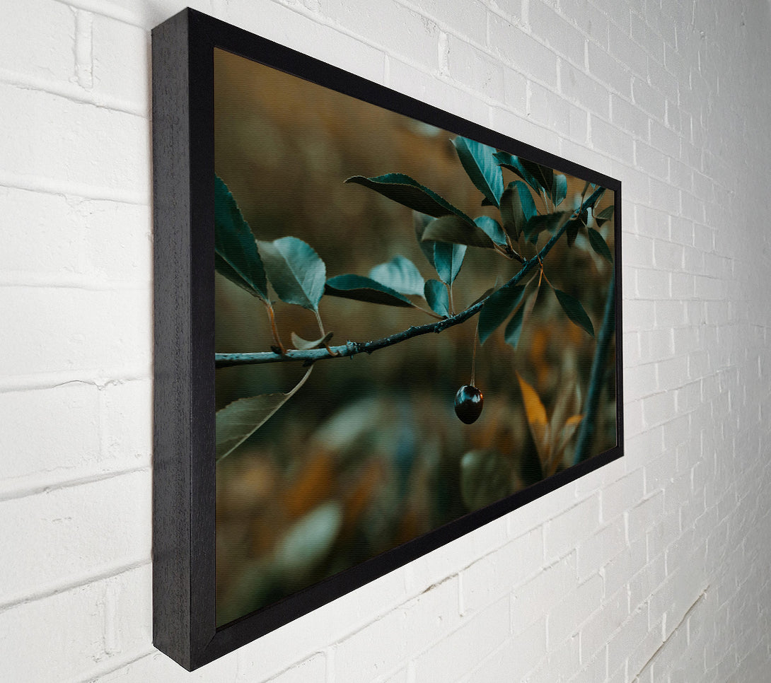  A Canvas Print of Teal Branch And Berry Canvas Print