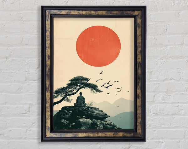 Red Sun Japan Framed Print