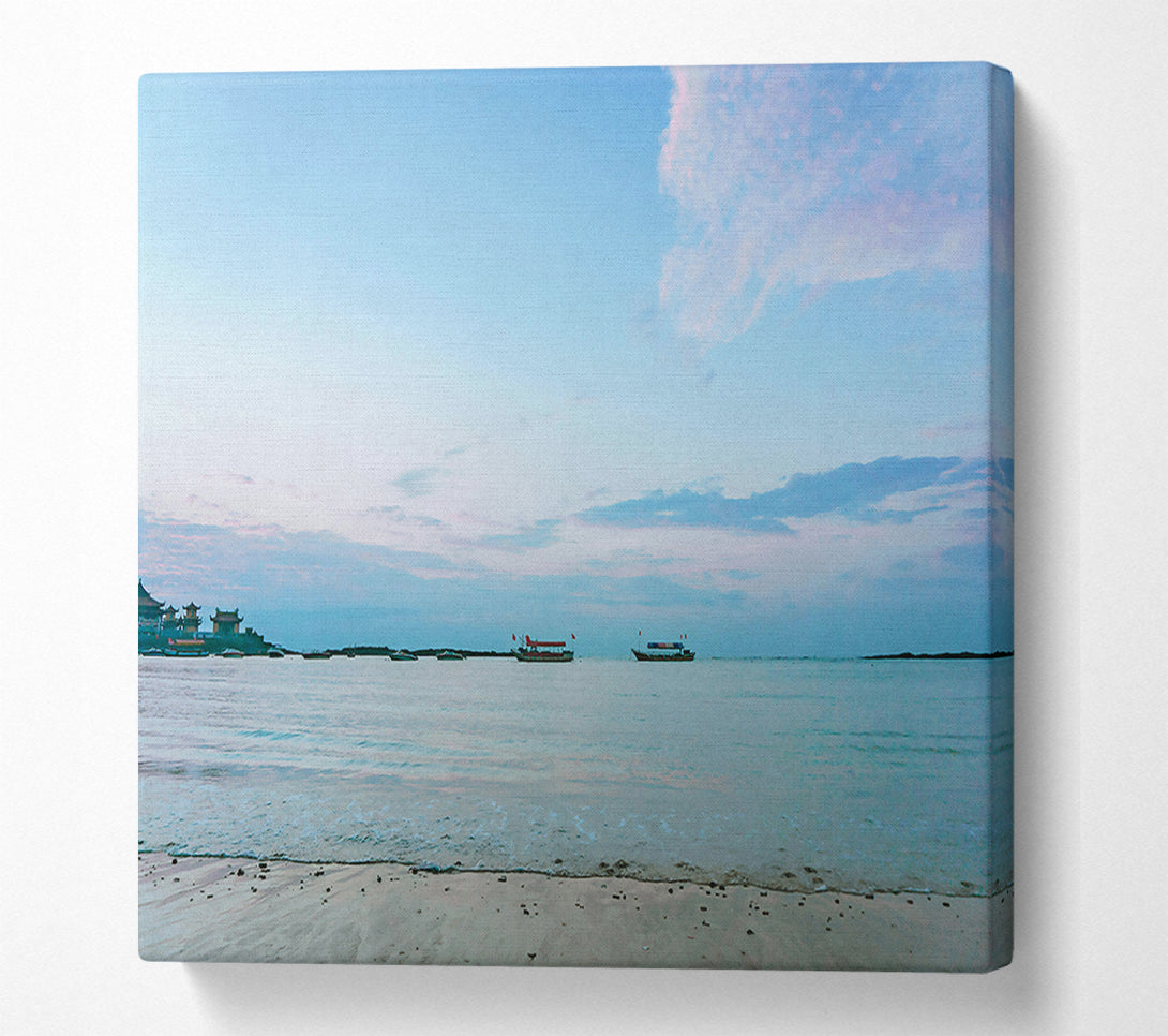  A Canvas Print of Azure Coastline Calm Canvas Art