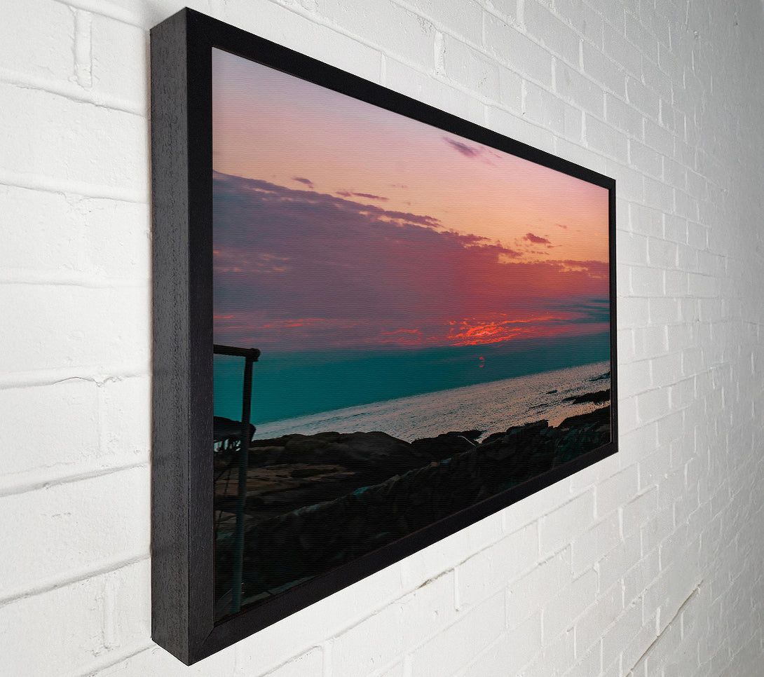  A Canvas Print of Crimson Sea Horizon Canvas Print