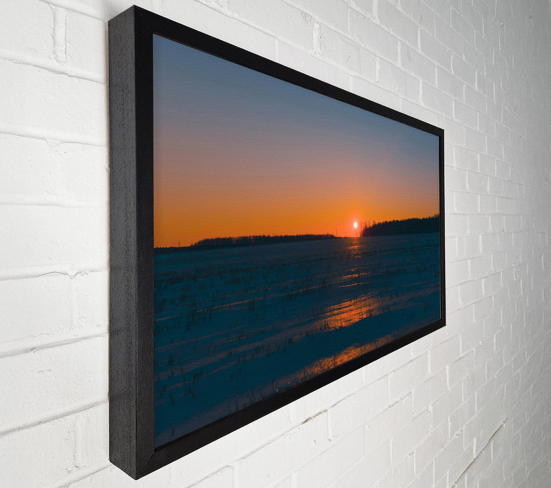  A Canvas Print of Orange Winter Sunset Canvas Print