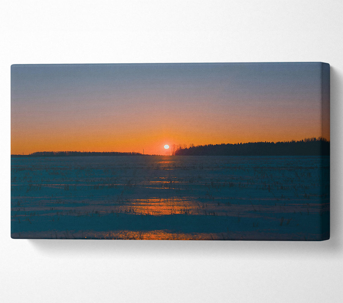  A Canvas Print of Orange Winter Sunset Canvas Print
