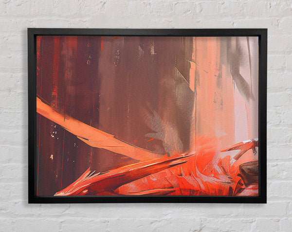 Red Wyvern Cyberpunk Framed Print