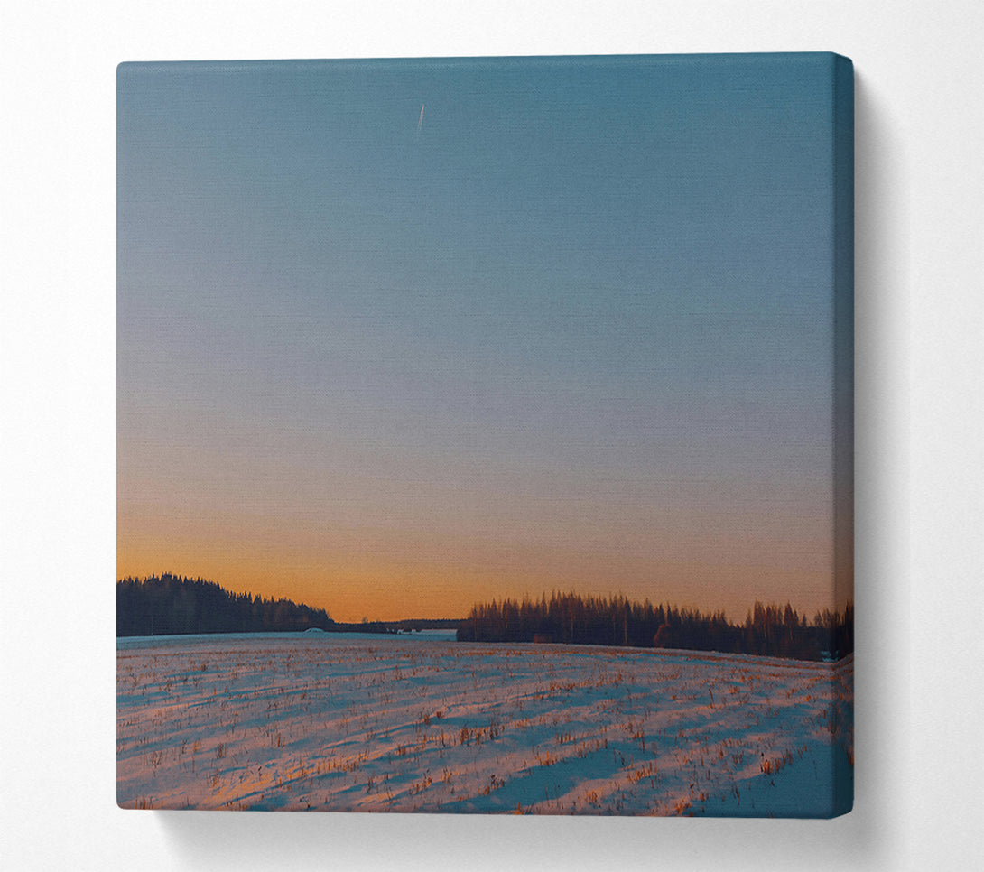  A Canvas Print of Orange Winter Sky Canvas Art