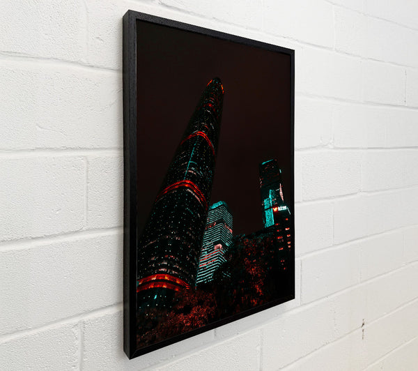 Red Glow Cityscape