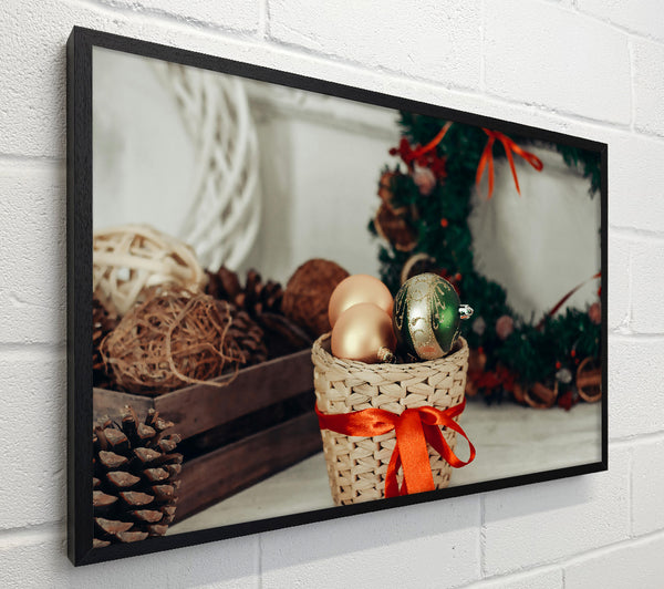 Gold Christmas Basket