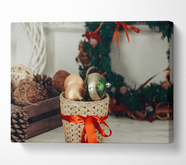 Gold Christmas Basket