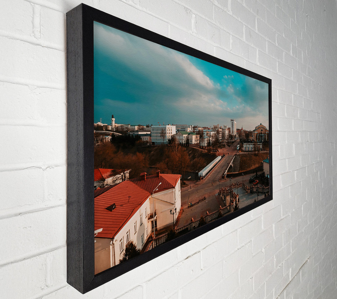  A Canvas Print of Azure Cityscape View Canvas Print