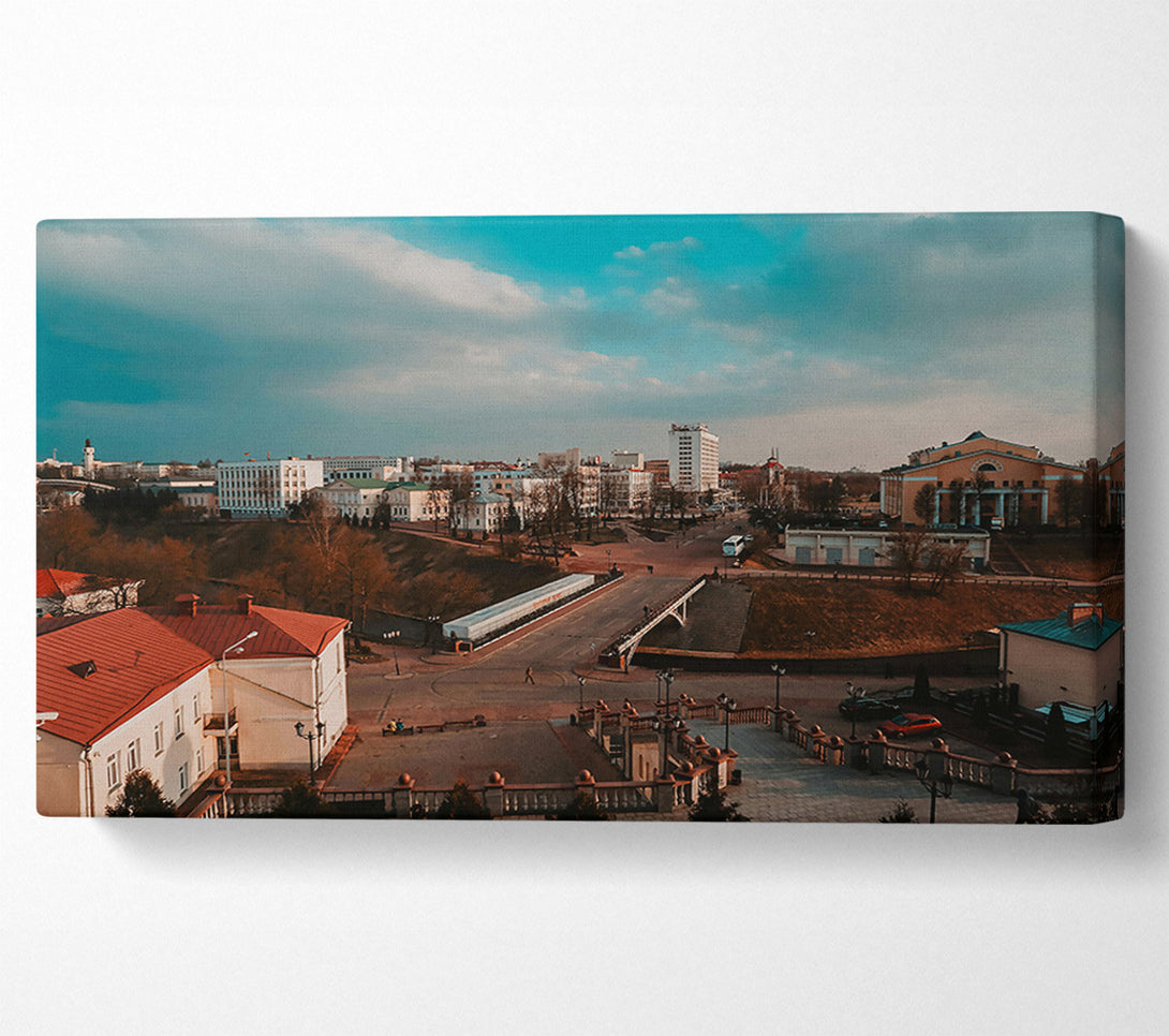  A Canvas Print of Azure Cityscape View Canvas Print
