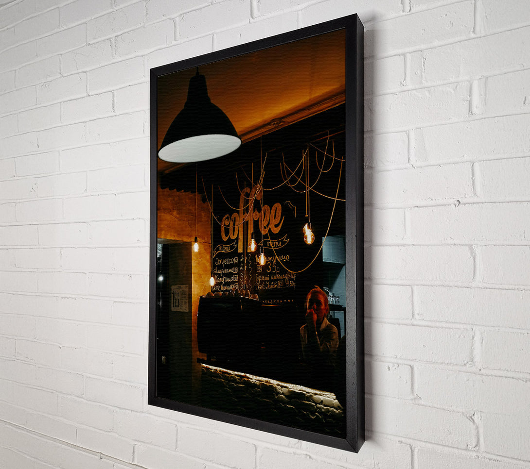  A Canvas Print of Warm Cafe Lights Canvas Wall Art