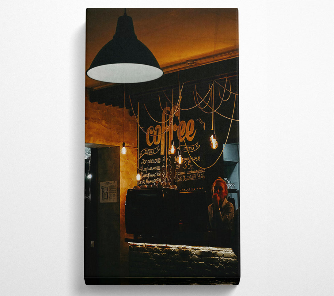  A Canvas Print of Warm Cafe Lights Canvas Wall Art