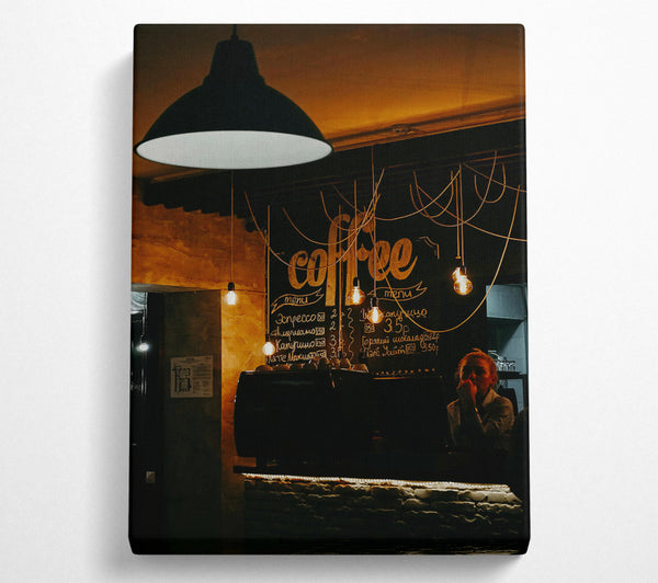  A Canvas Print of Warm Cafe Lights Canvas Wall Art