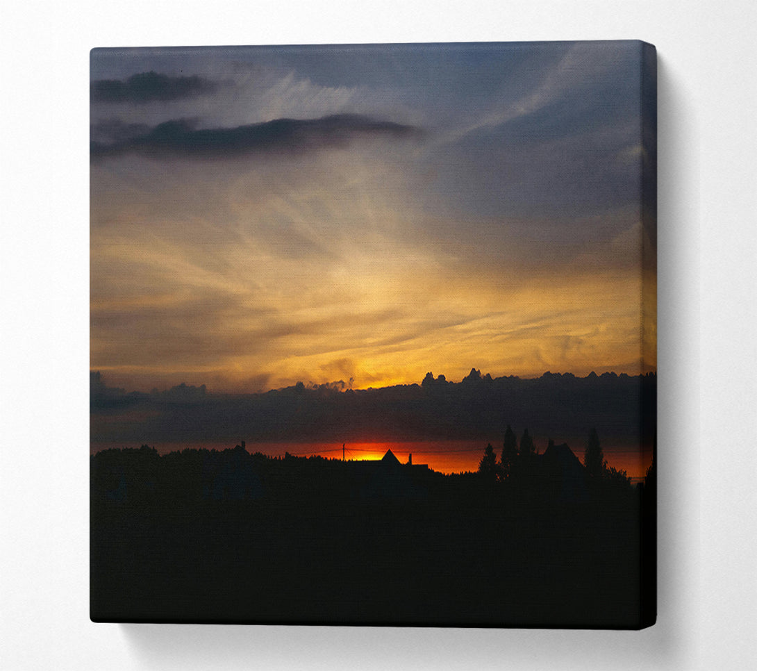  A Canvas Print of Golden Hour Sunset Canvas Art