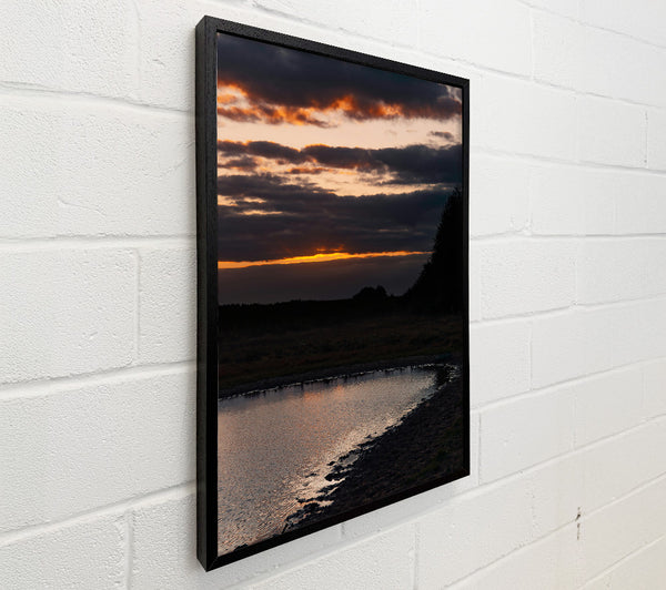 Orange Sunset Pond