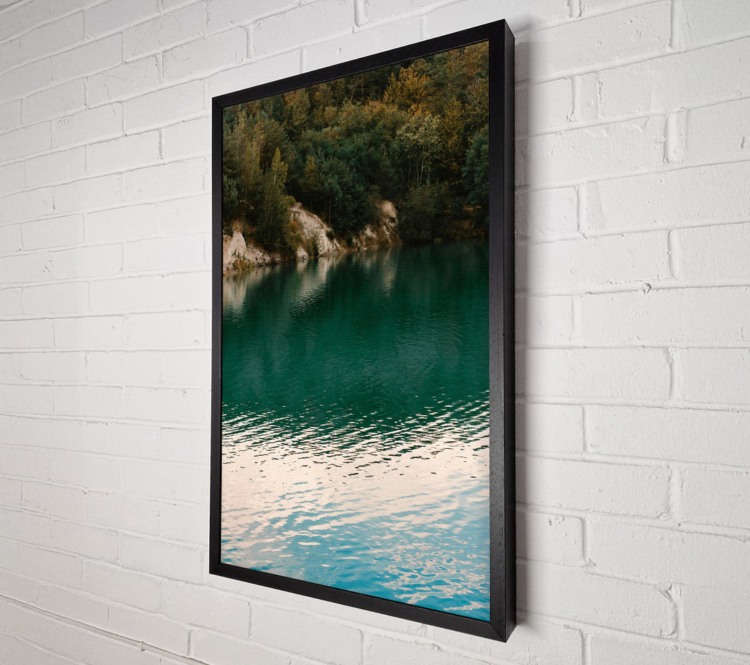  A Canvas Print of Teal Tranquility Lake Canvas Wall Art