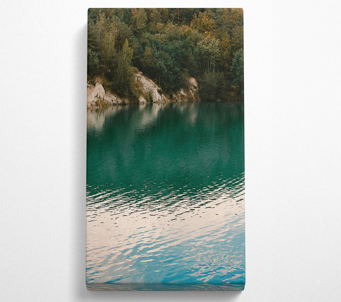  A Canvas Print of Teal Tranquility Lake Canvas Wall Art