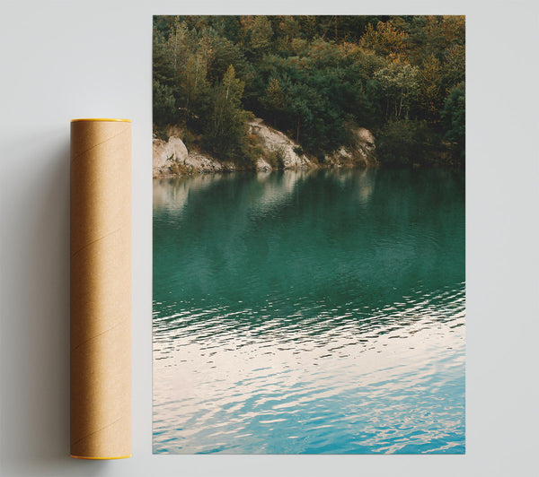 Teal Tranquility Lake Print