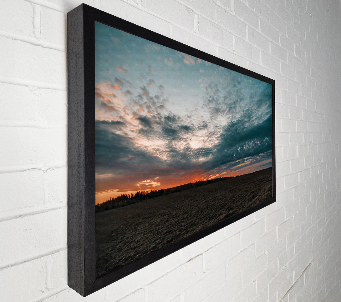  A Canvas Print of Teal Sky Sunset Canvas Art