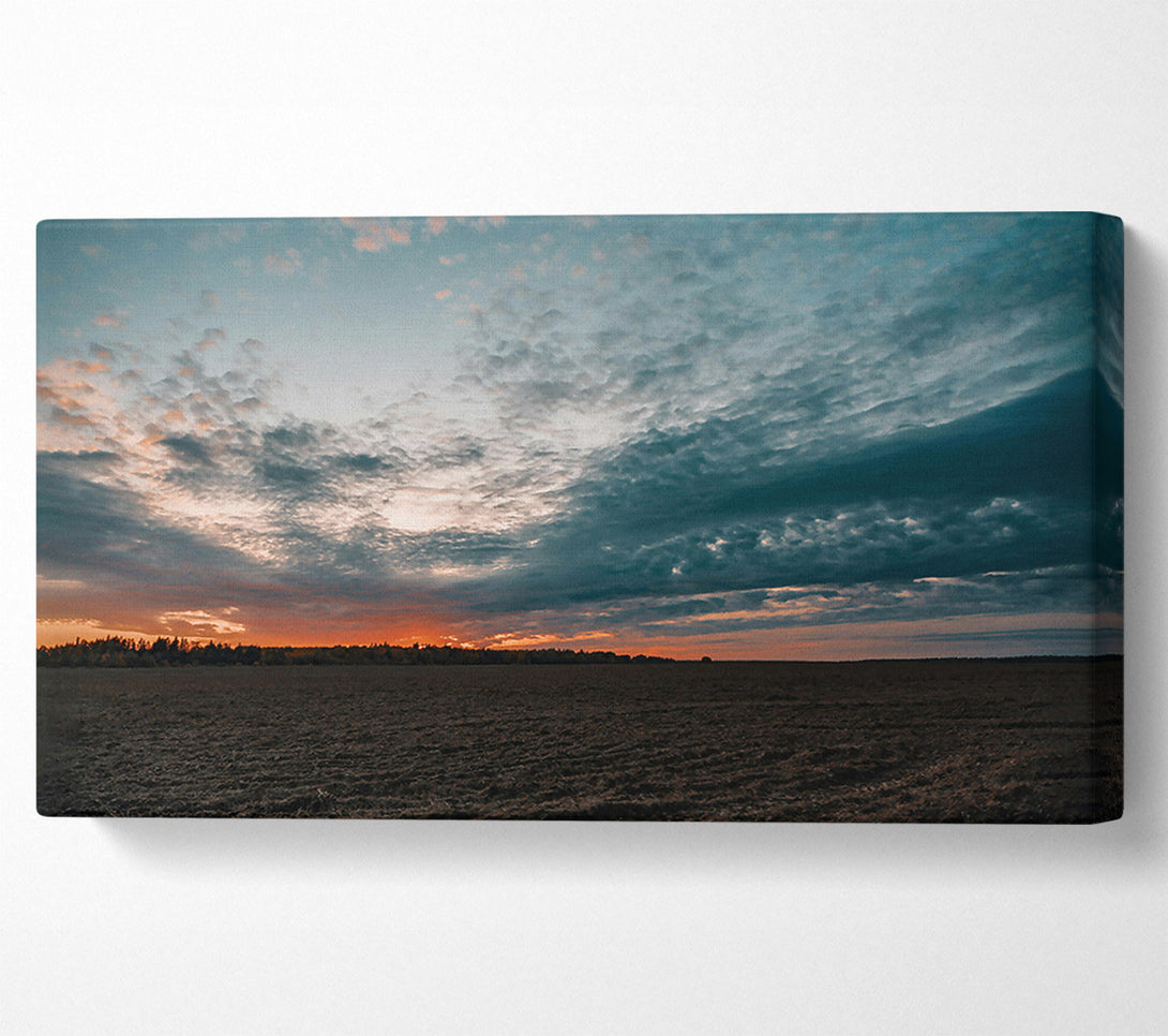  A Canvas Print of Teal Sky Sunset Canvas Art