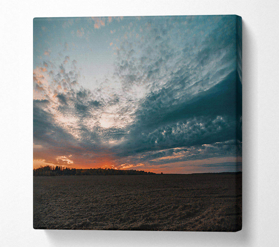  A Canvas Print of Teal Sky Sunset Canvas Art