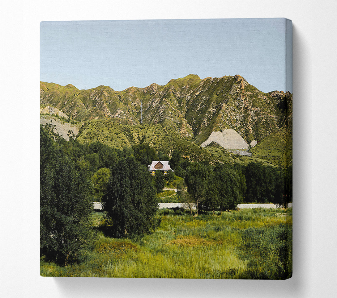 A Canvas Print of Green Hills Retreat Canvas Art