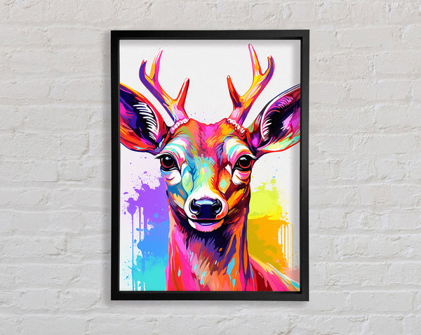 Reindeer Popart Framed Print