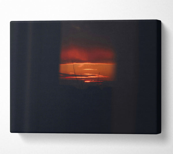  A Canvas Print of Orange Sunset View Canvas Art
