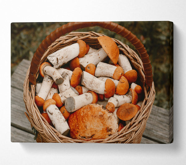  A Canvas Print of Orange Harvest Basket Canvas Wall Art