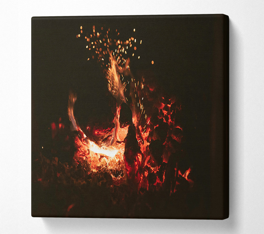  A Canvas Print of Orange Embers Dance Canvas Wall Art