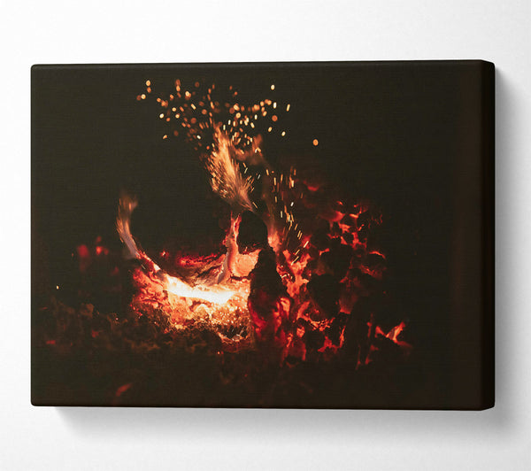  A Canvas Print of Orange Embers Dance Canvas Wall Art