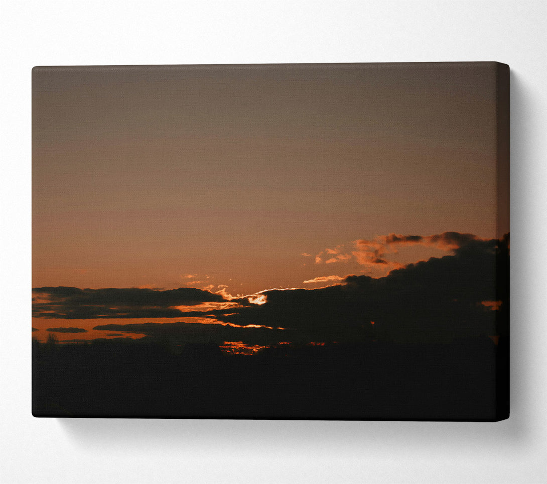  A Canvas Print of Crimson Sky Silhouette Canvas Print