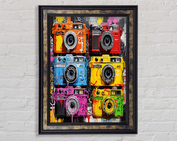 Retro Camera Urban Retro Framed Print