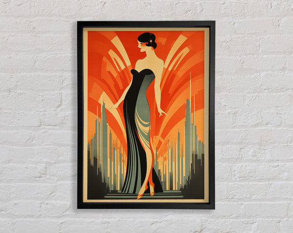 Retro City Fasion Framed Print