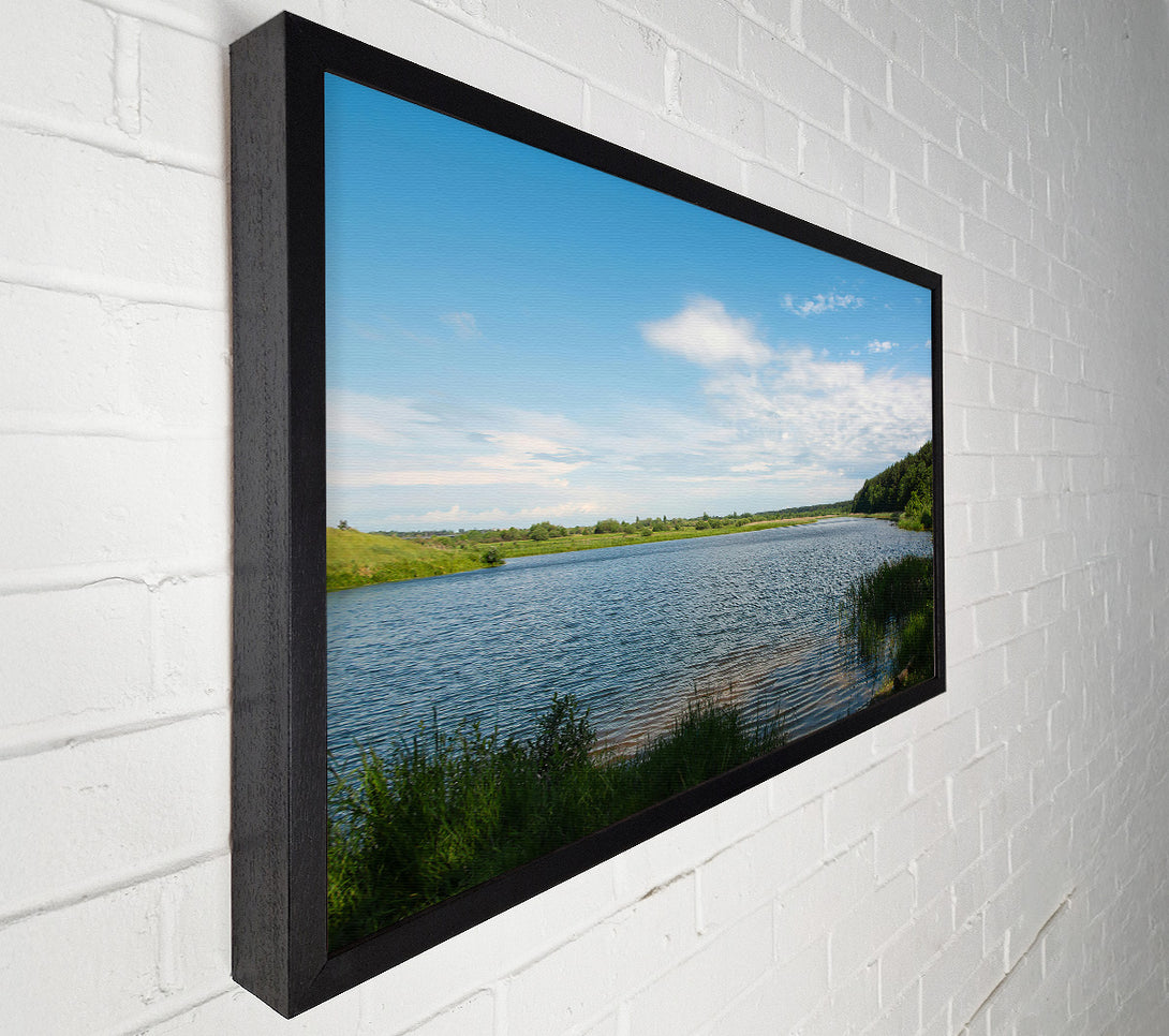  A Canvas Print of Azure River Reflection Canvas Print