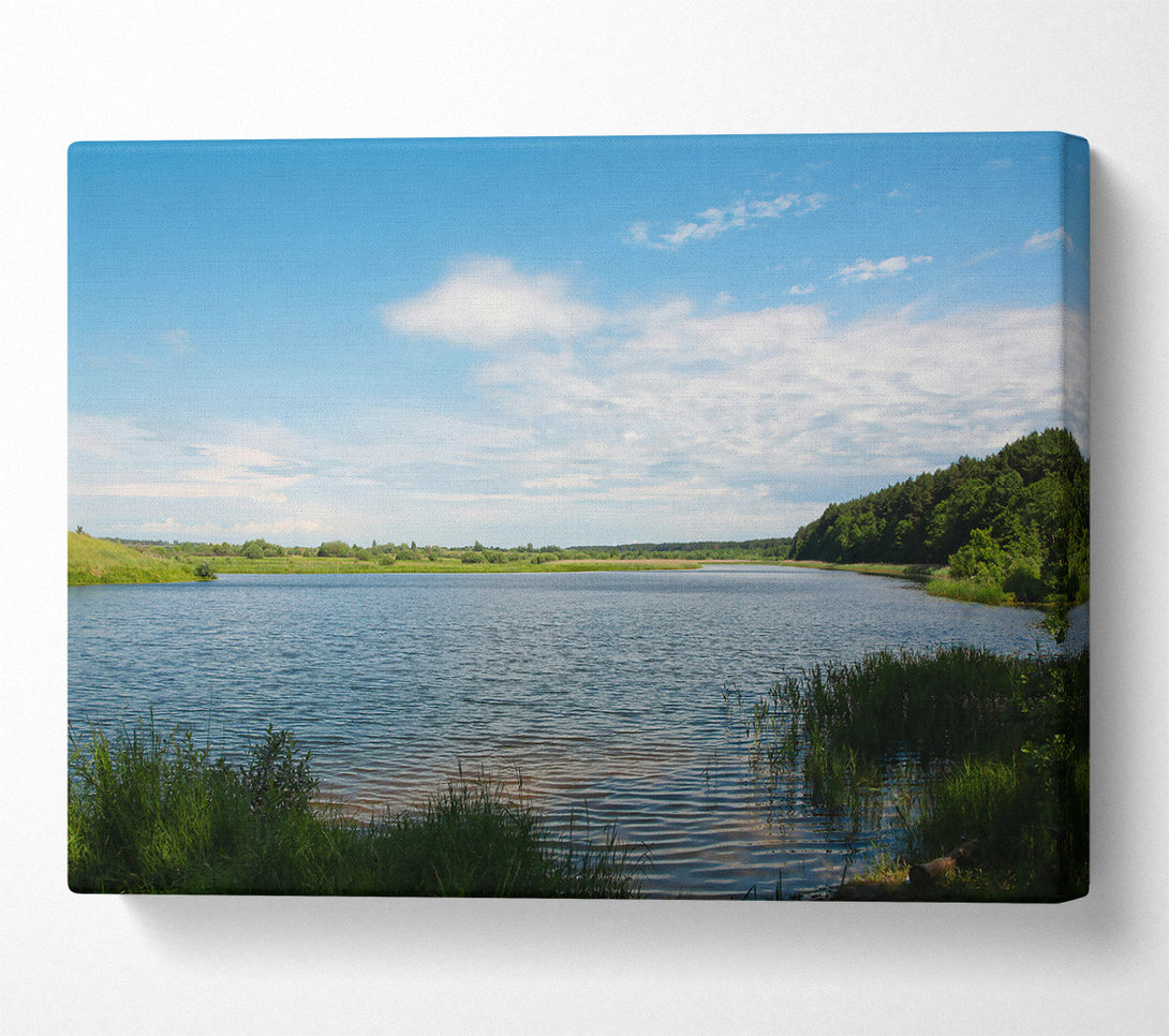  A Canvas Print of Azure River Reflection Canvas Print