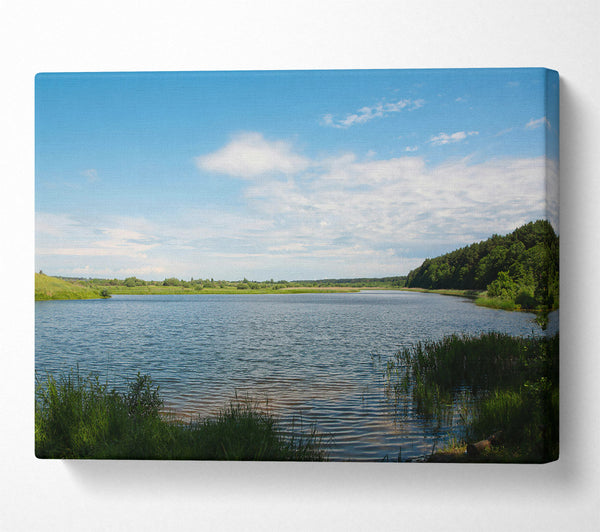  A Canvas Print of Azure River Reflection Canvas Print