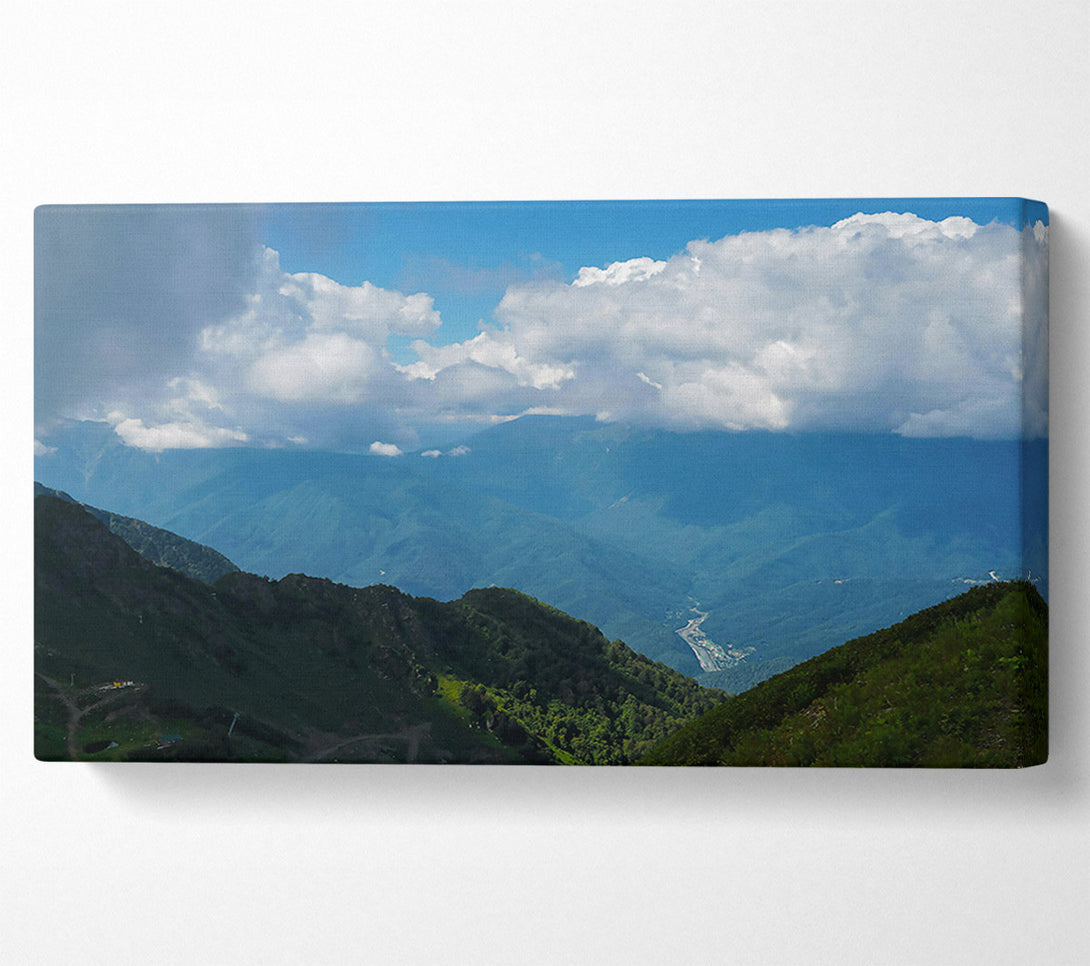  A Canvas Print of Blue Mountain Serenity Canvas Wall Art