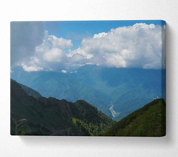  A Canvas Print of Blue Mountain Serenity Canvas Wall Art