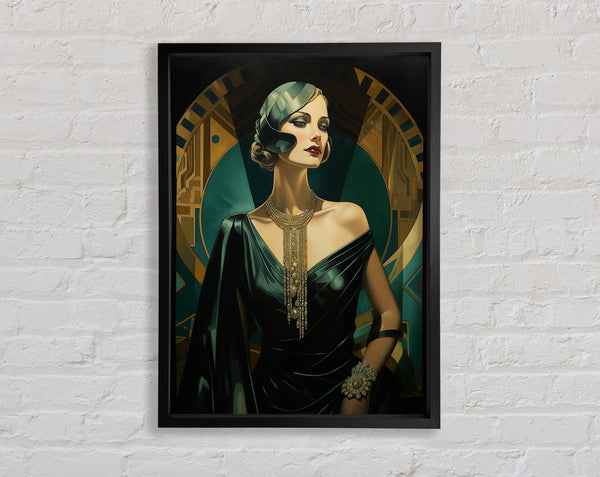 Retro Vintage Fashion Woman Framed Print