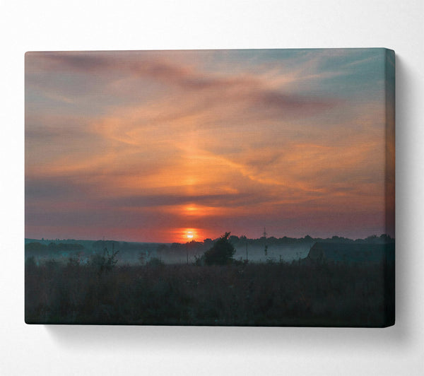  A Canvas Print of Orange Sky Sunset Canvas Wall Art