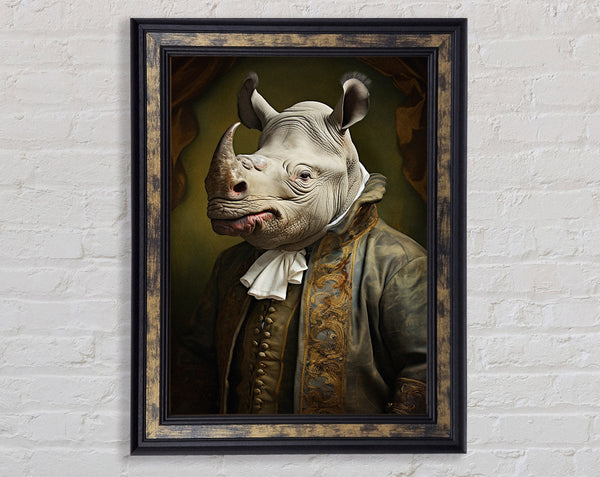 Rhino Renaissance Framed Print