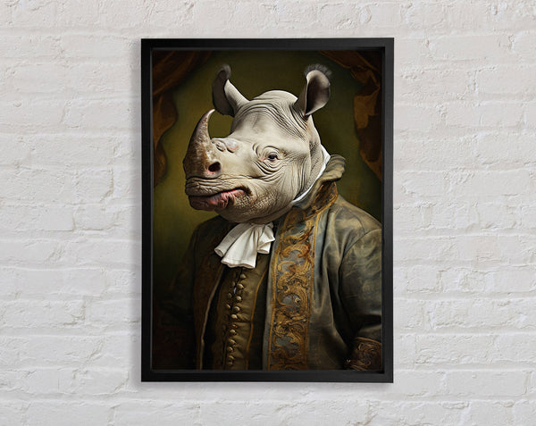 Rhino Renaissance Framed Print