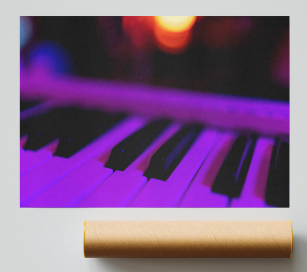 Purple Piano Keys Print