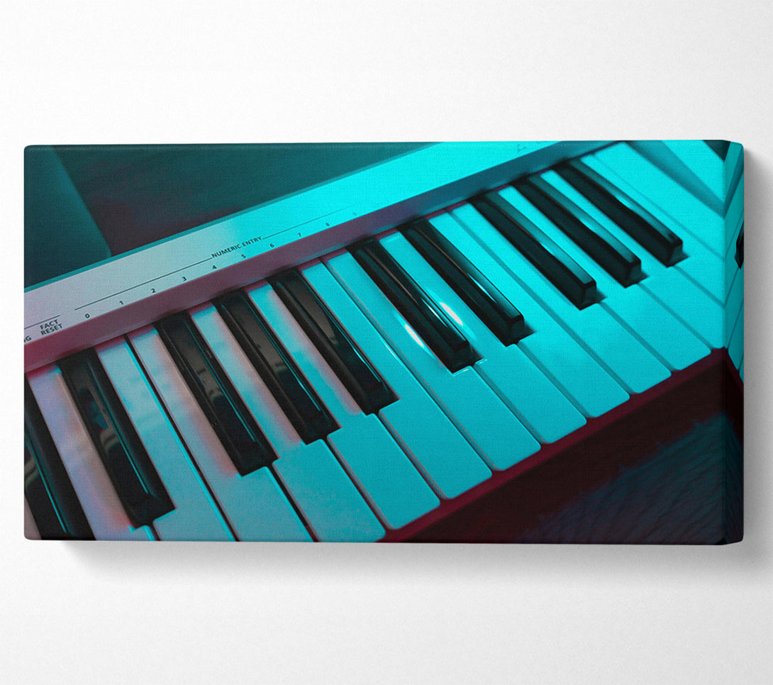  A Canvas Print of Aqua Keystrokes Canvas Wall Art
